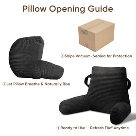 ABROLOY reading pillow carry handle enables easy transport