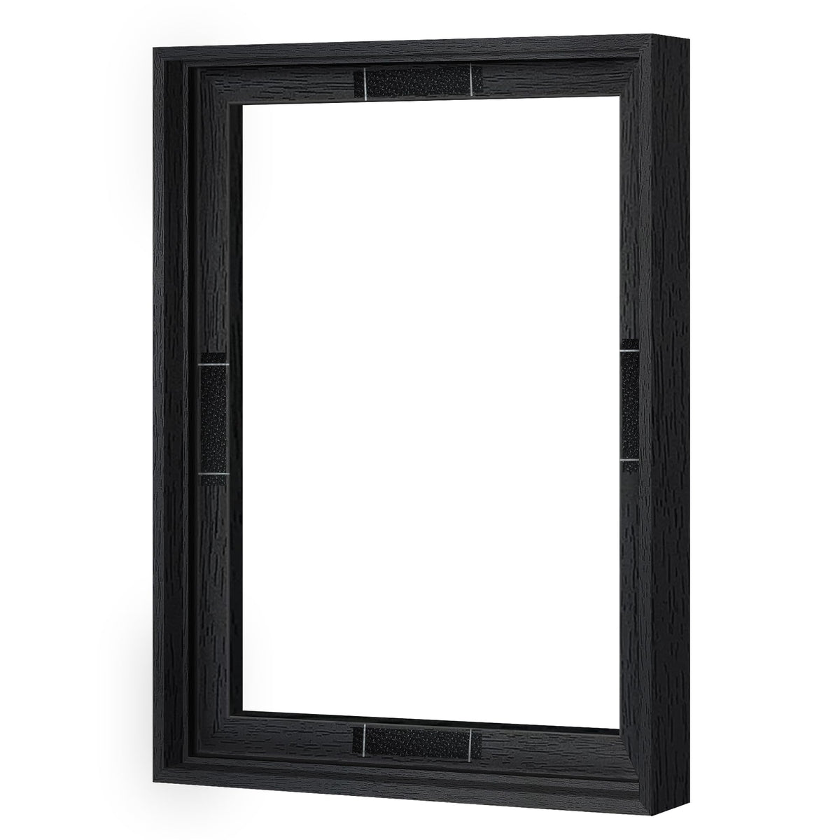 Abtgt 12x16 canvas floating frame front view with a sleek black floater finish.