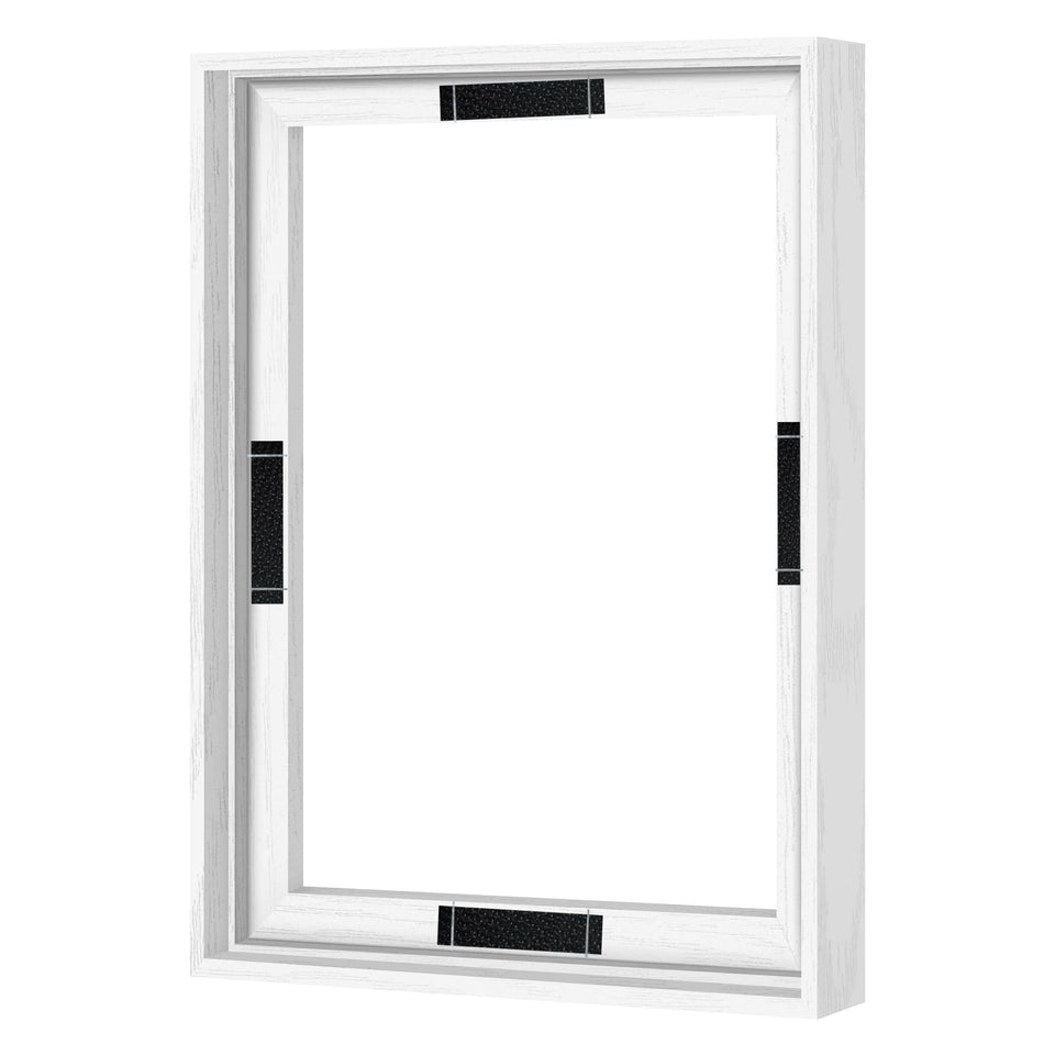 Abtgt 12x16 canvas floating frame front view with clean white finish for art display