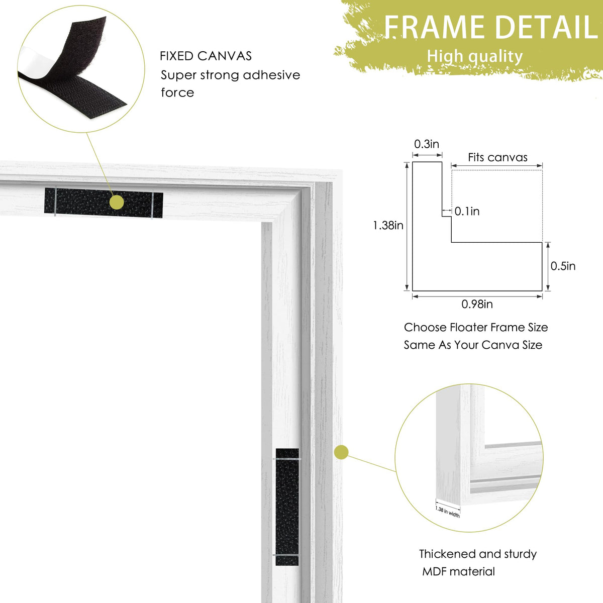 Abtgt 12x16 canvas frame vertical hanging ready for wall display