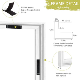 Abtgt 12x16 canvas frame vertical hanging ready for wall display