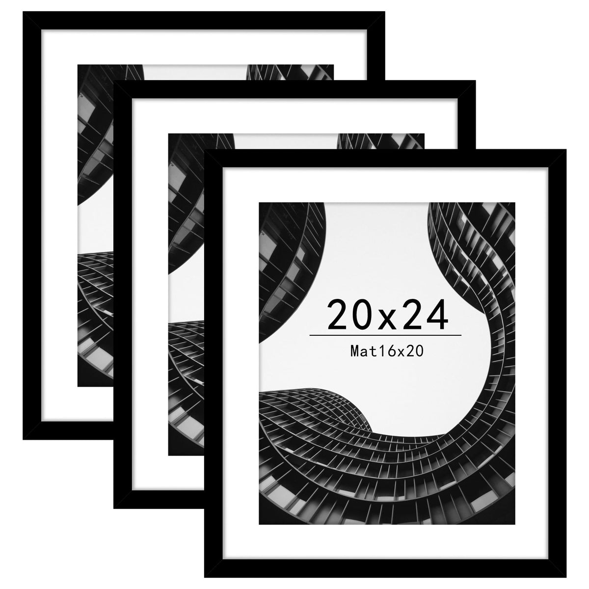 Abtgt 20x24 frame set front view for landscapes and portraits with a sleek black finish