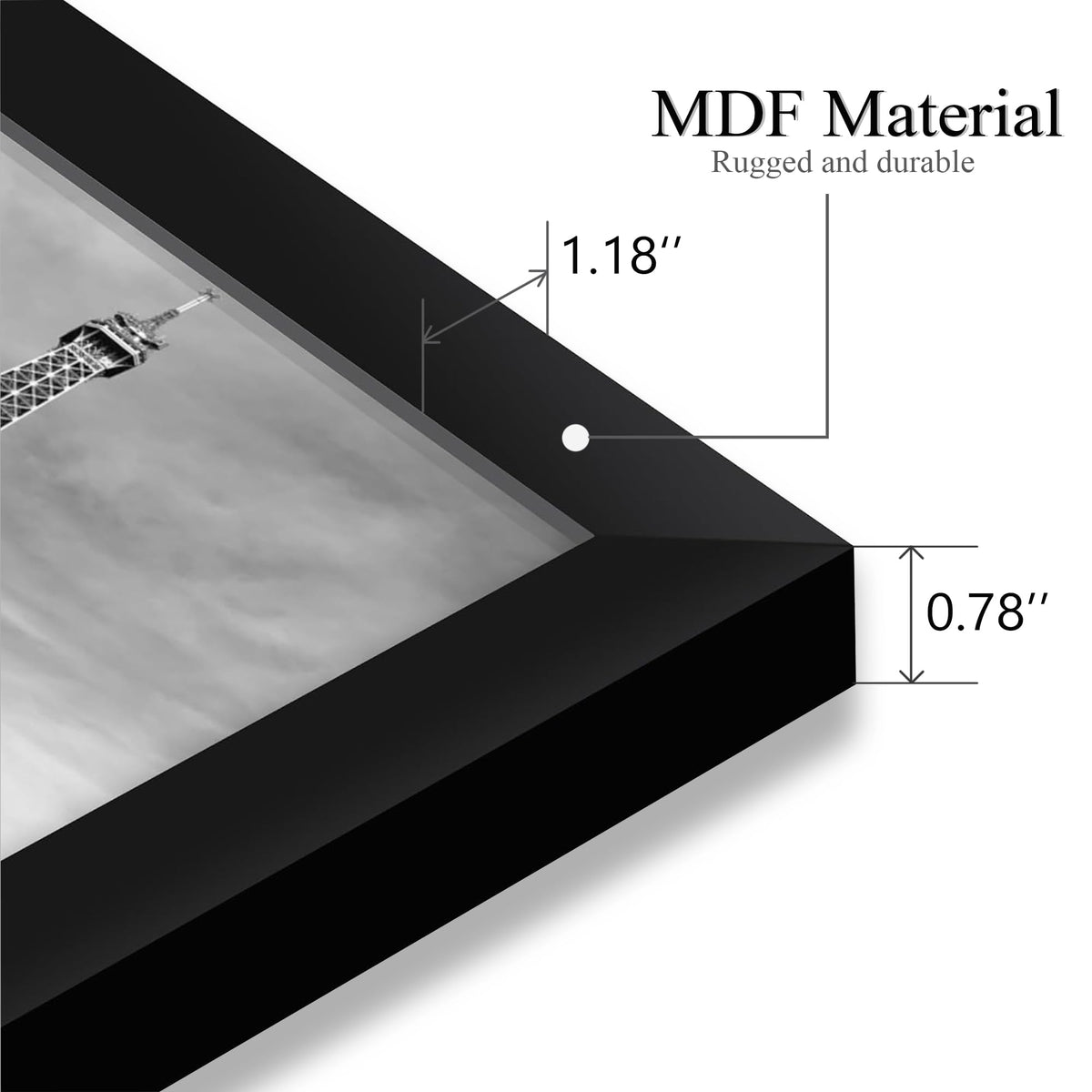 Abtgt frame supports vertical or horizontal hanging for flexible layouts.