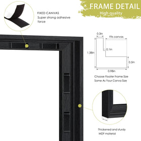 Abtgt black floater edge detail showing sleek, gallery-ready design