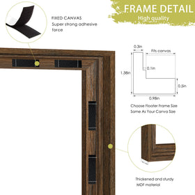 Abtgt brown floating frame displaying an oil painting for gallery-style presentation