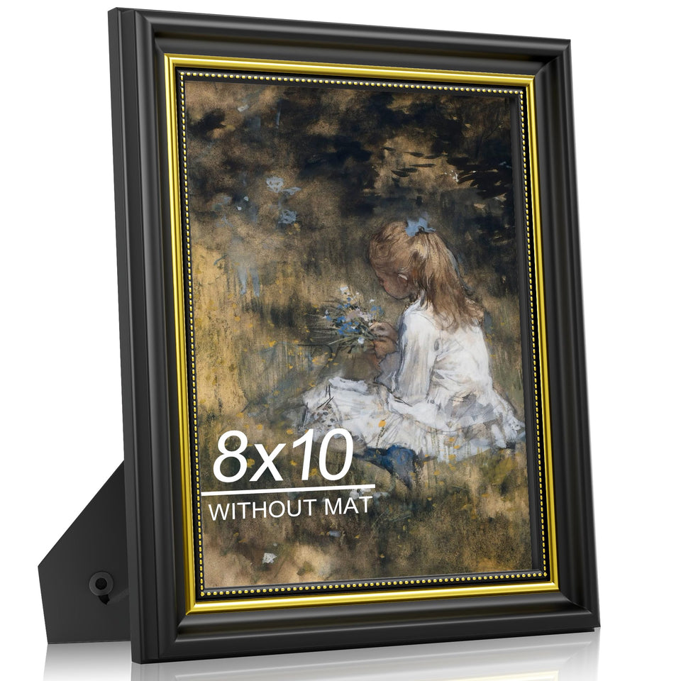 Abtgt Ornate Vintage 8x10 frame front view with tempered glass for clear display