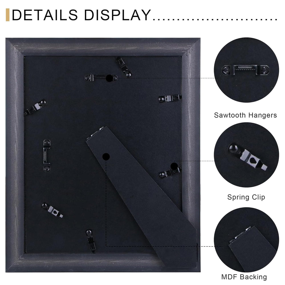 Abtgt 8x10 frame tabletop stand enables versatile desk display