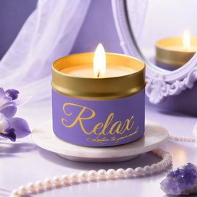 ABUDICS lavender scented candle for calming ambiance