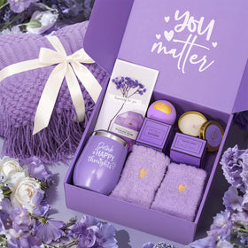 ABUDICS lavender spa gift basket tumbler for on the go hydration