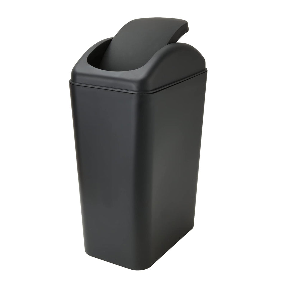 ABuff 12L small lidded trash can front view, compact office-ready design.