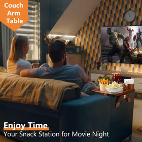 Acanacle sofa armrest phone stand keeps screens accessible while lounging
