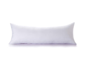 Acanva fluffy bed pillow insert in white, 20x60, ideal for side sleepers’ comfort.
