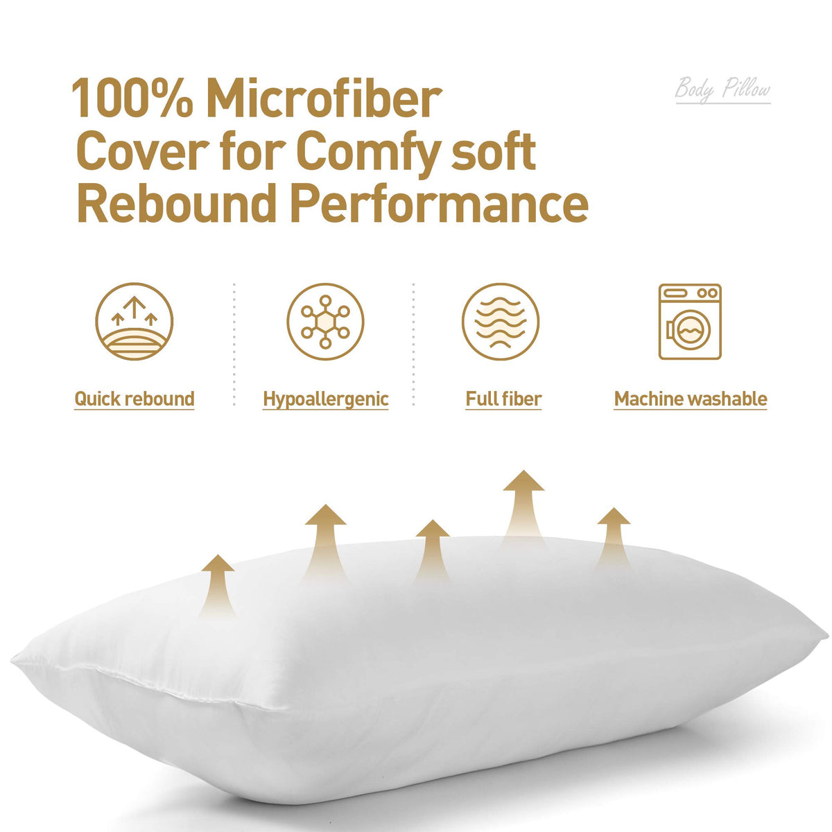 Acanva microfiber-filled pillow insert with breathable cover detail