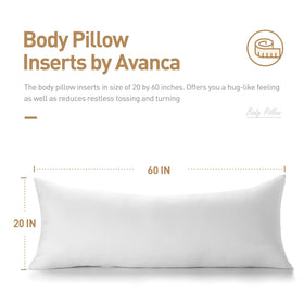 Packaged compression view of Acanva pillow insert showing quick loft recovery.
