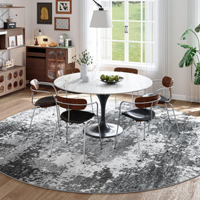 Acapet round rug with non-slip backing for safe, slip-free living spaces.