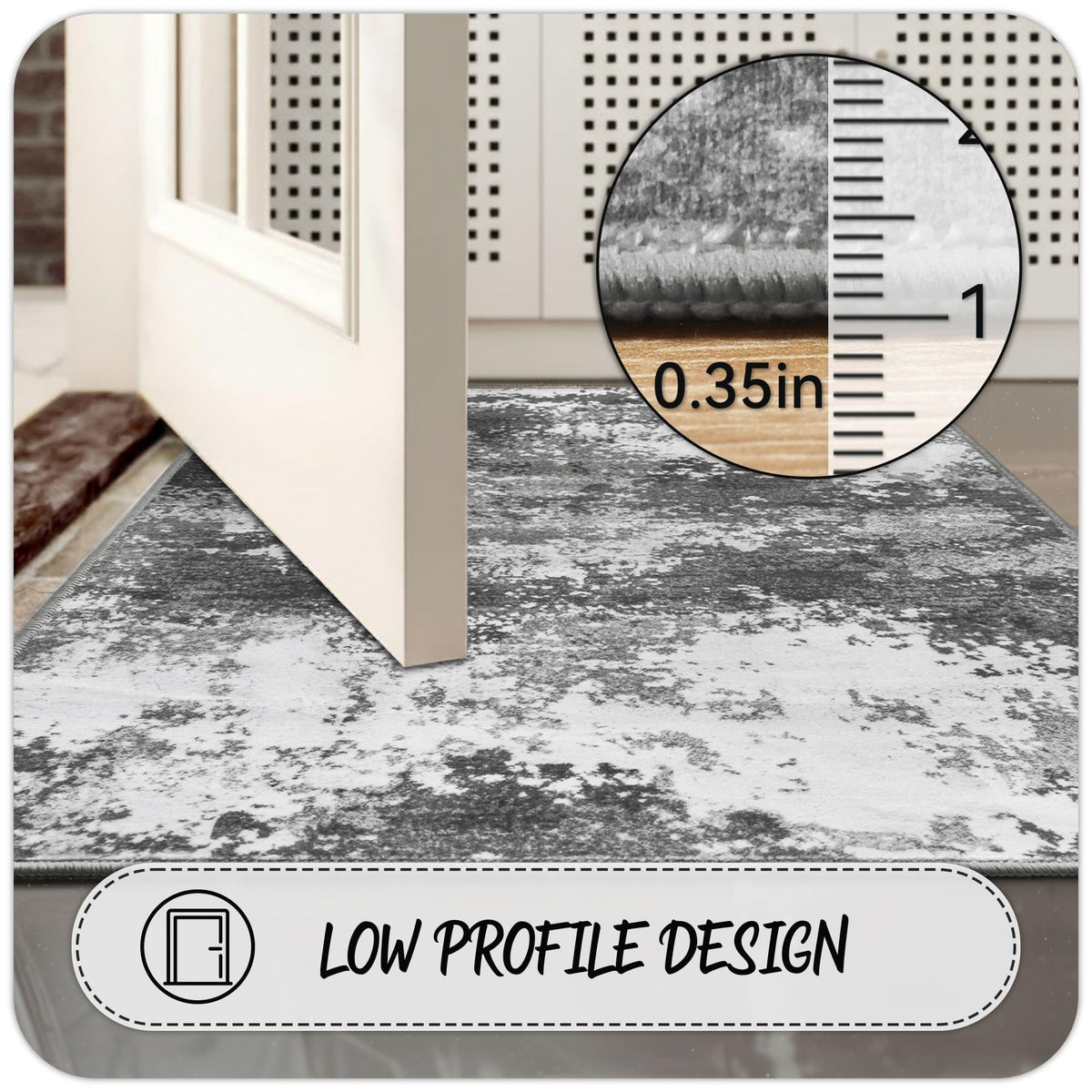 Acapet abstract grey pattern adds modern style to living spaces.