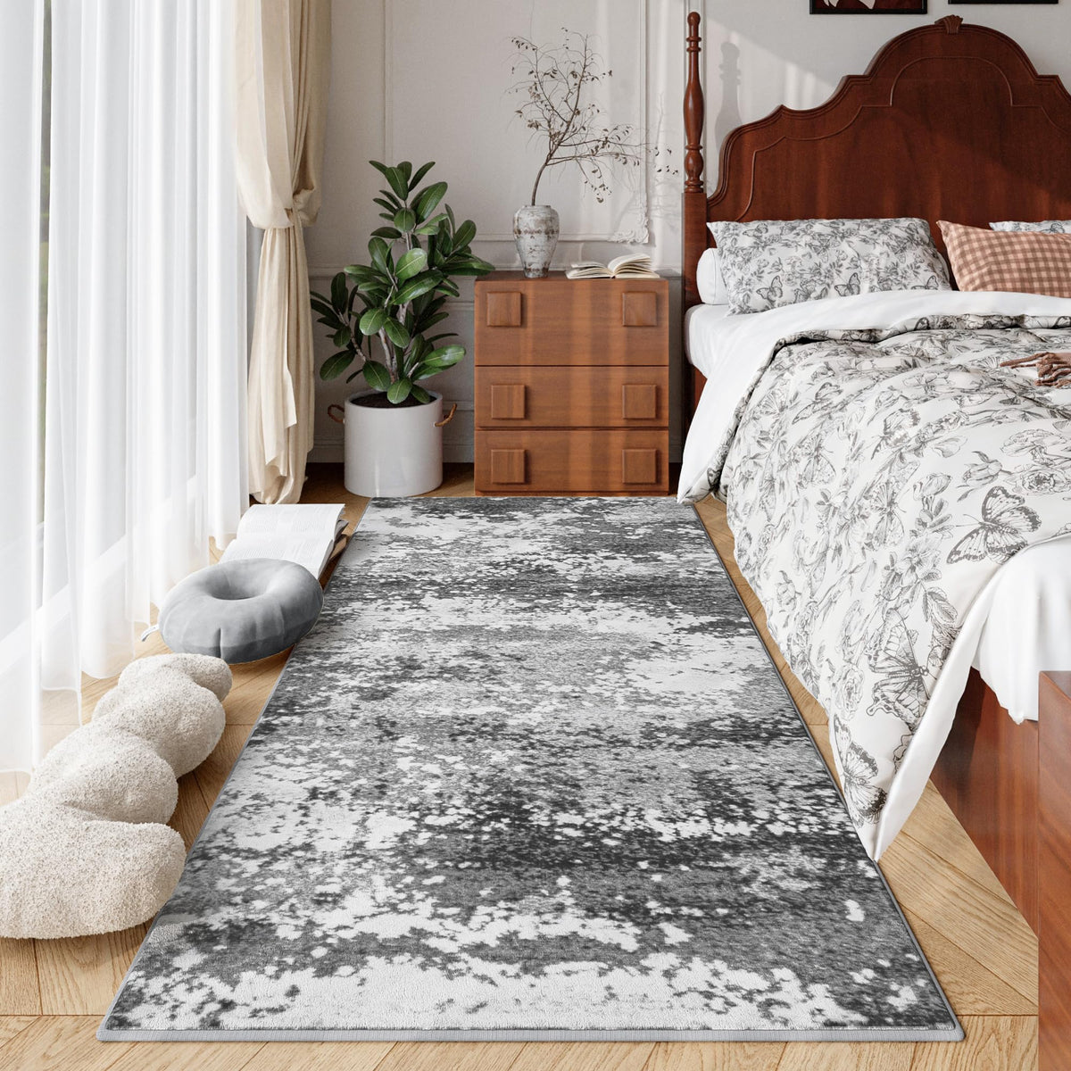 Acapet grey laundry-room rug; washable and easy to clean.