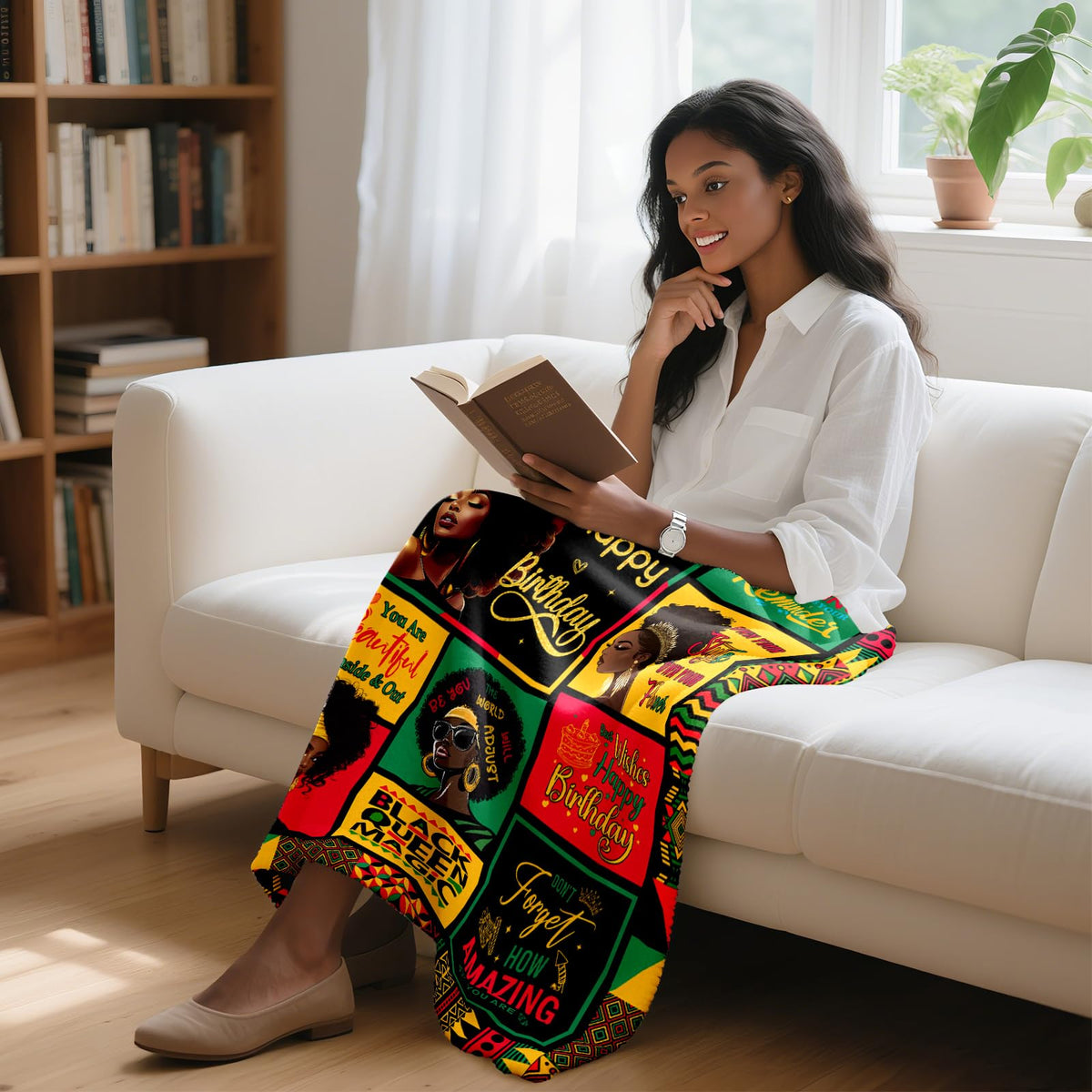 ACBEAT blanket features vibrant graphic design that enhances living space.