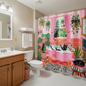 Accnicc 72x72 curtain fits standard tubs for versatile bathroom setups