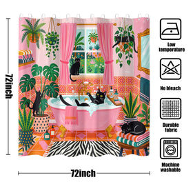 Accnicc decorative curtain adds playful boho ambiance to any bathroom