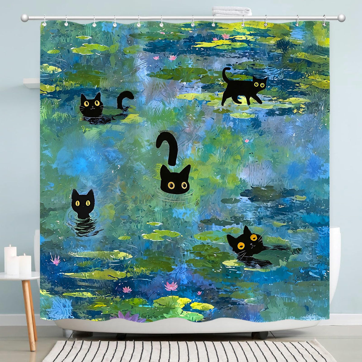 Accnicc waterproof polyester curtain resists splashes while keeping colors vibrant.