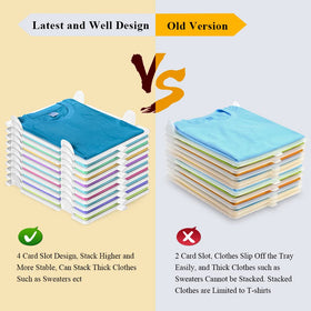 Accenter shirt folder board highlights easy retrieval from high shelves with open design.
