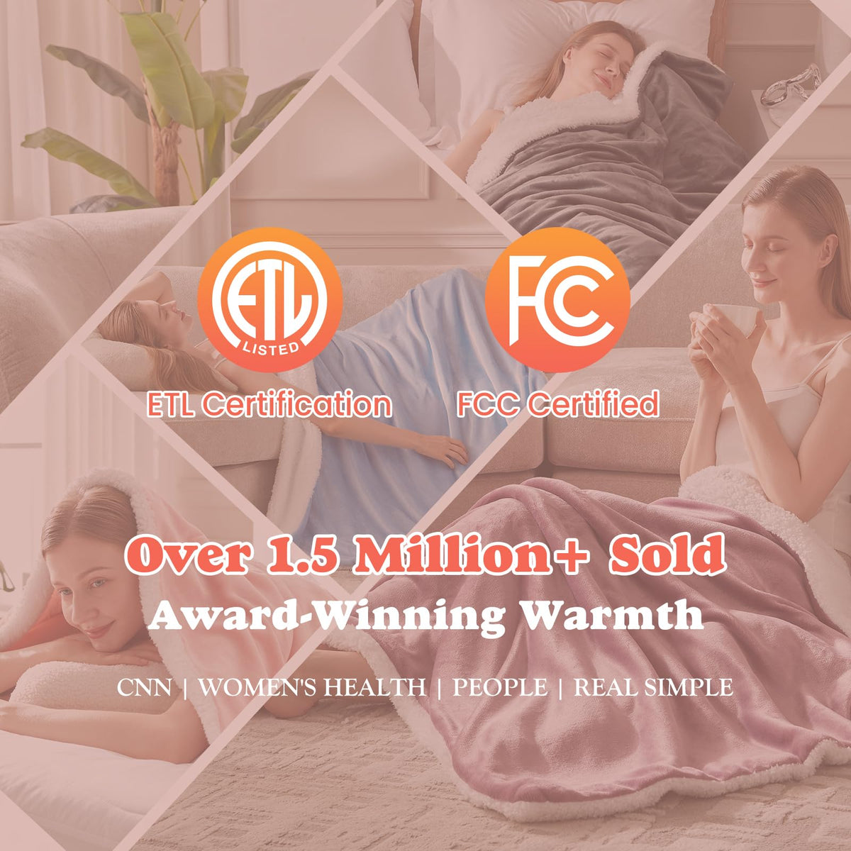 ACCU-WARMTH machine washable blanket for easy care and maintenance