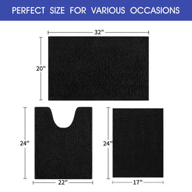 ACCUMTEK non-slip backing provides secure footing on wet bathroom floors.