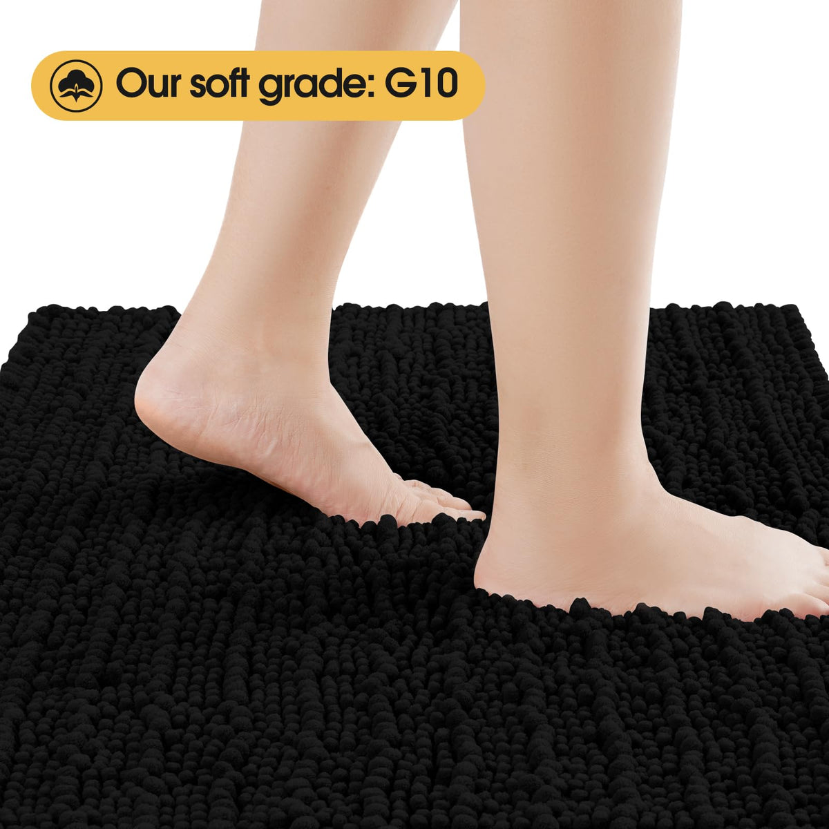 ACCUMTEK small bath rug 17x24 complements sinks with soft texture.
