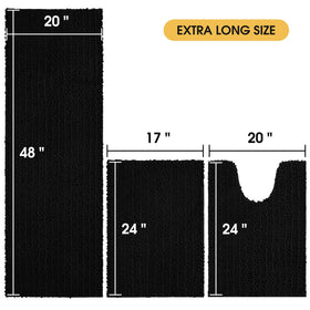 ACCUMTEK U-shape contoured rug 22x24 keeps bathroom floor dry and cushioned.