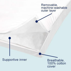 ACCURATEX Hybrid Pillow demonstrates side-sleeper setup and neck alignment.