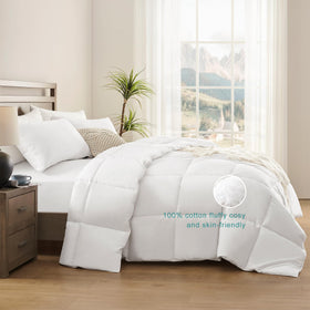 ACCURATEX King duvet insert box stitching evenly distributes fill for lasting loft