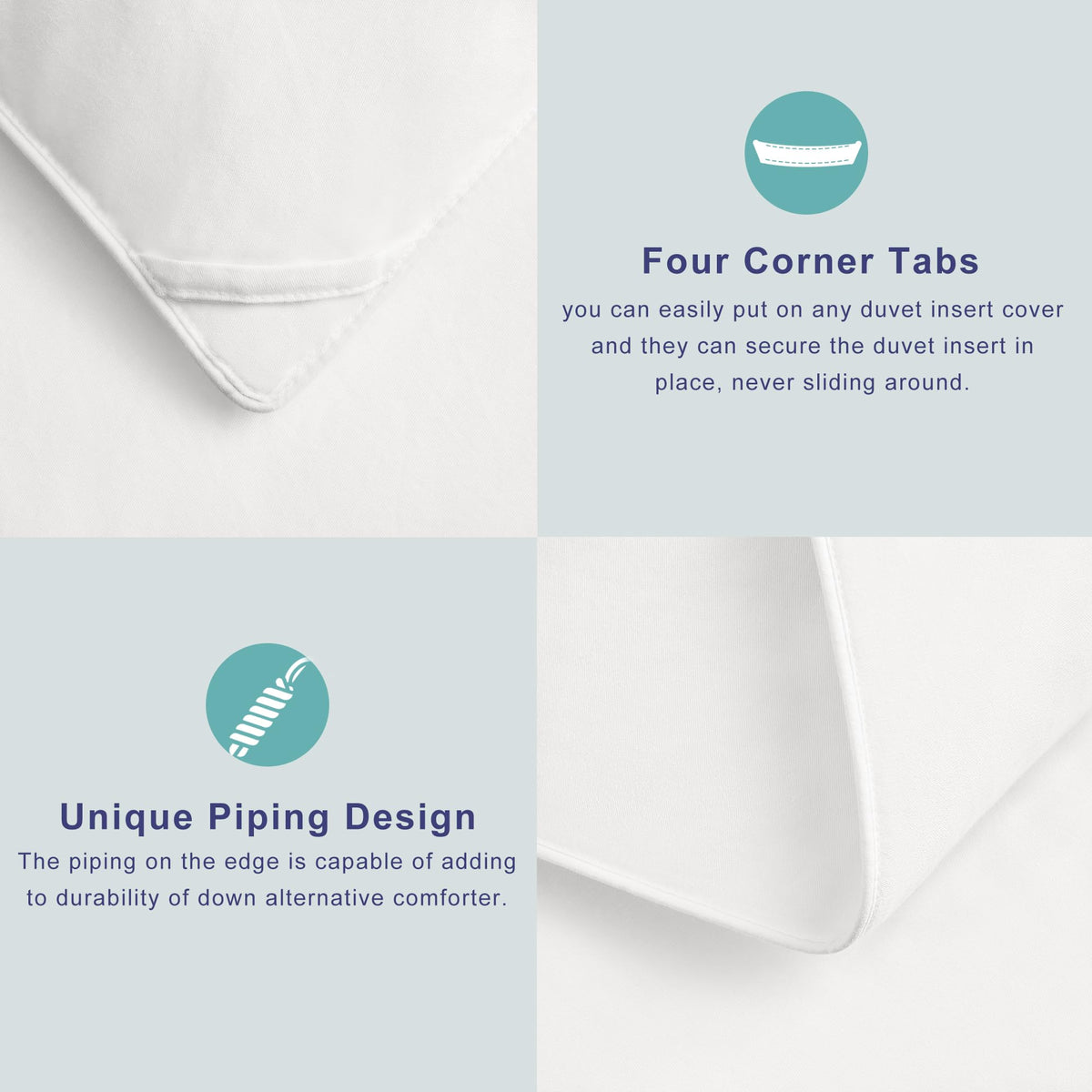 ACCURATEX King duvet insert breathable cotton shell keeps you cooler and drier