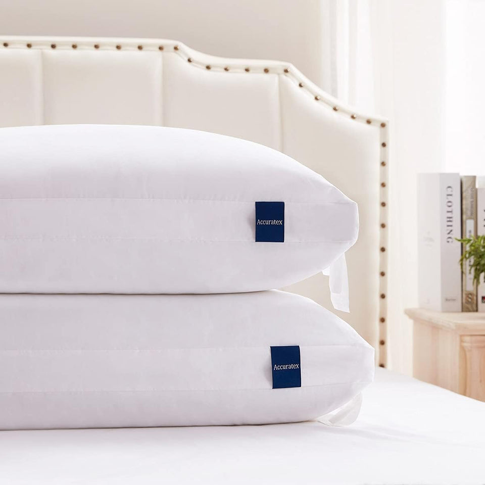 ACCURATEX king-size pillow 2-pack, outer view showing plush comfort and loft.