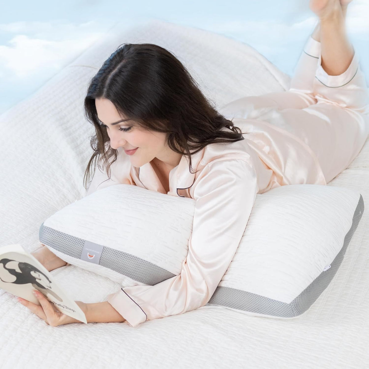 ACCURATEX pillows on a bed showing modern bedside styling