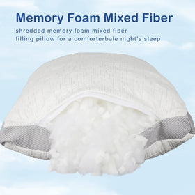 ACCURATEX shredded memory foam close-up illustrating adaptive support