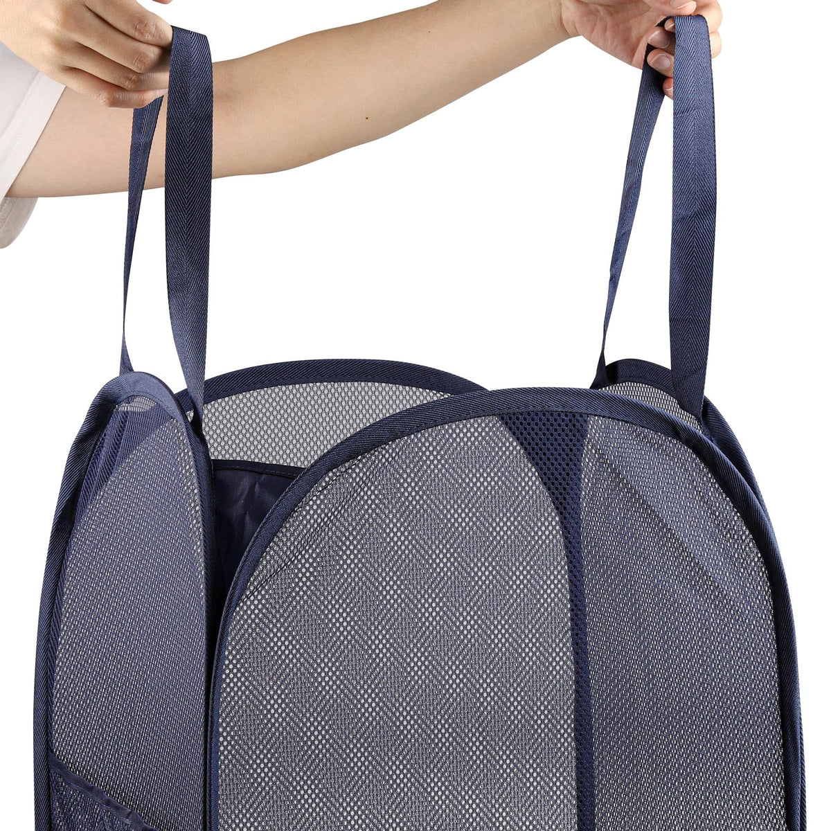 acDesign durable polyester and steel pop-up basket construction