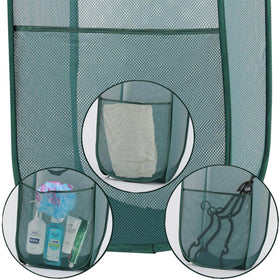 acDesign laundry basket featuring side pockets for small items