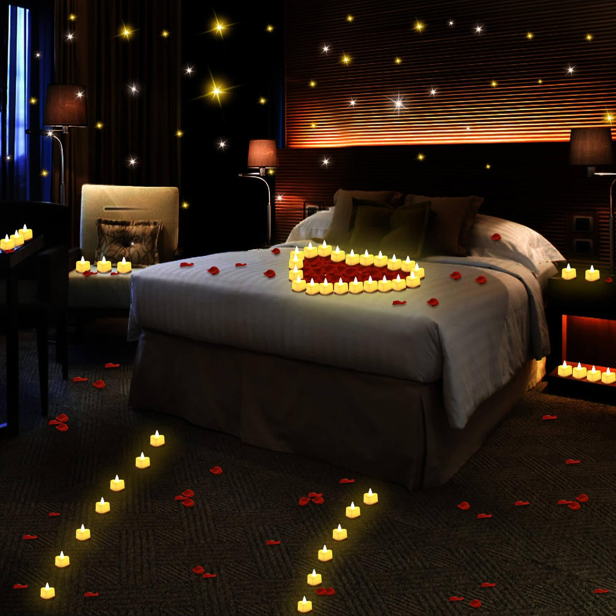 Acejoz Heart Candles flameless glow for safe, intimate nights