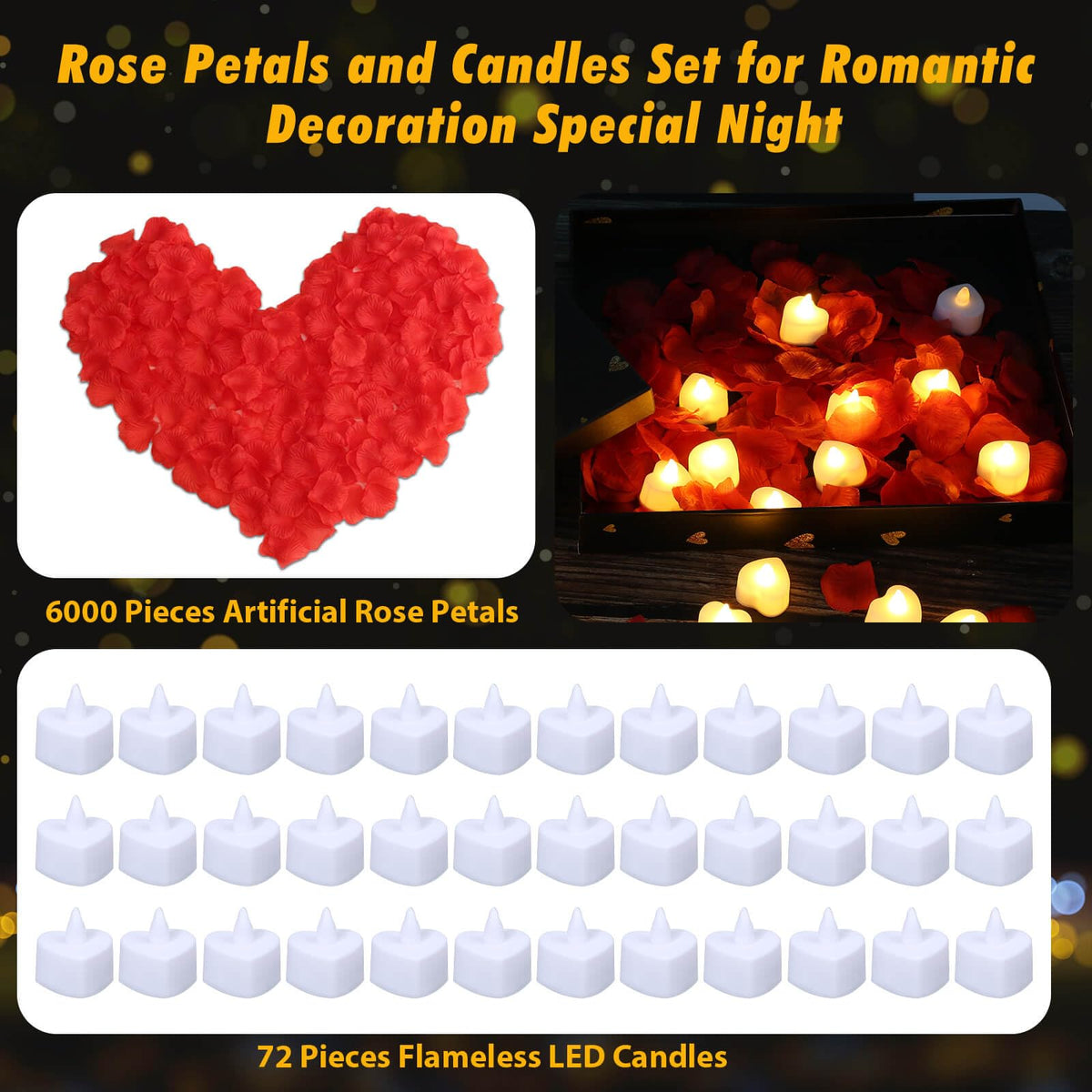 Acejoz Rose Petals arranged for weddings or proposals with lasting beauty