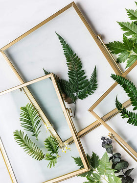 AceList handcrafted glass frame with lead-free solder adds a refined keepsake.