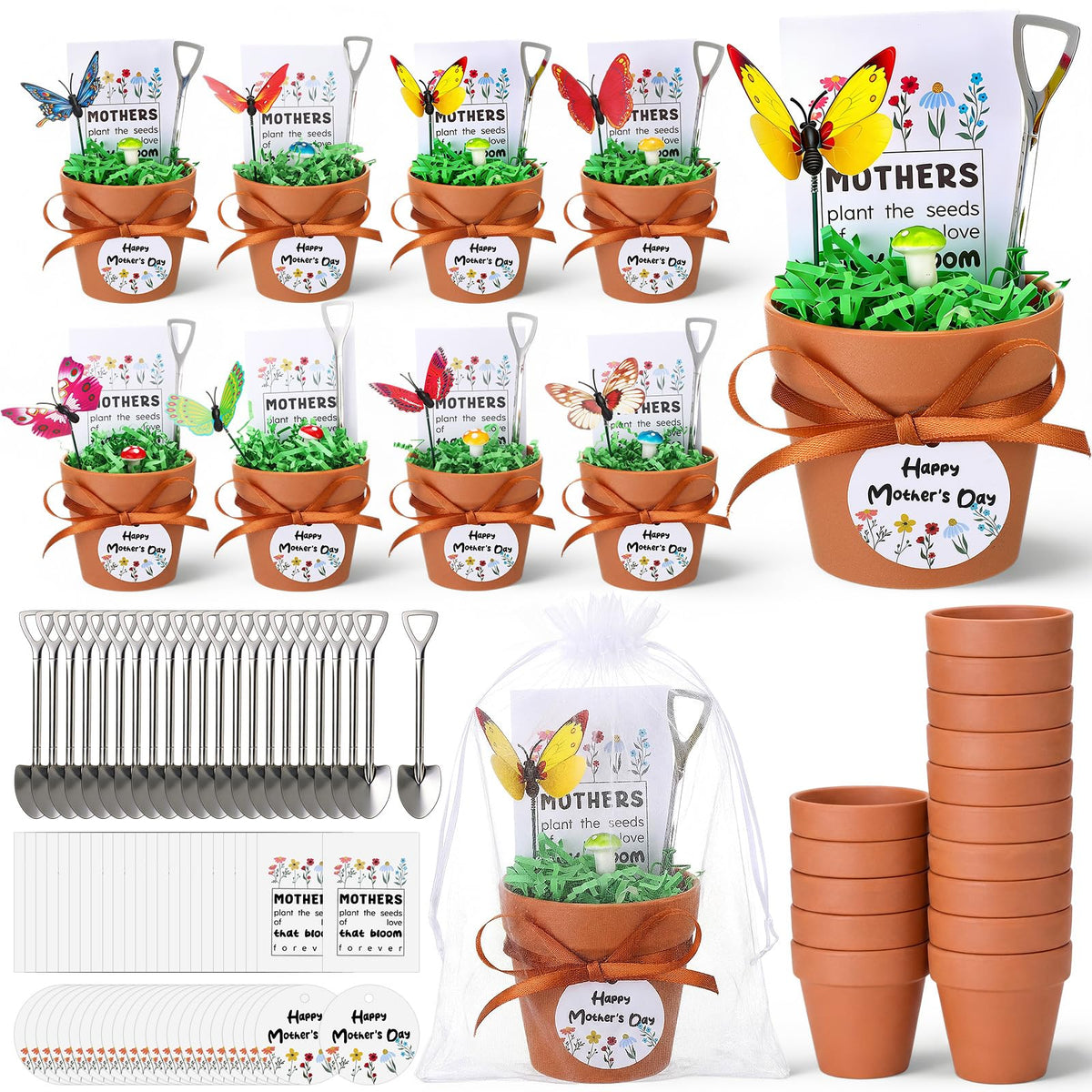 Acellegic Mother's Day craft kit pots show vibrant colors for DIY gift-making