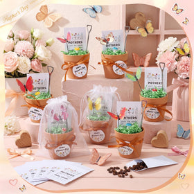 Acellegic organza bags and stainless spoons provide a polished finishing touch