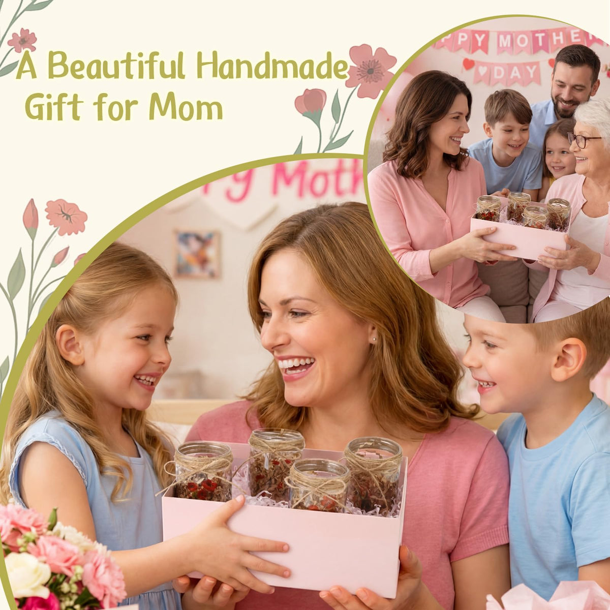 Acellegic tabletop display idea for Mother's Day celebrations.