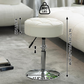 ACEQLYT white PU leather finish adds a clean, easy-to-clean touch.