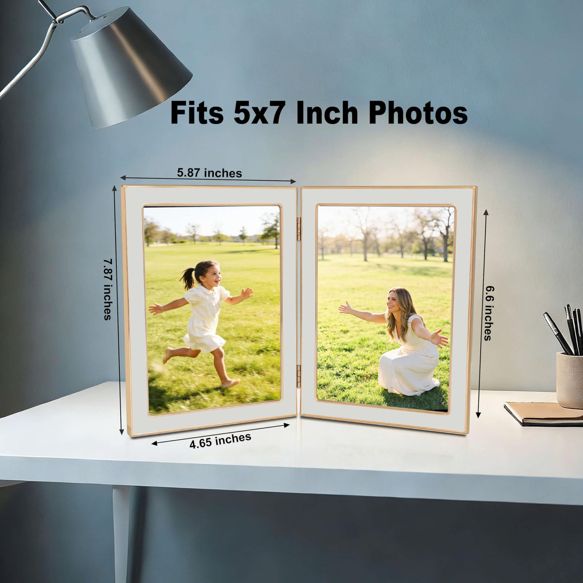 ACHAVINM dual-photo story frame pairs two moments side by side.