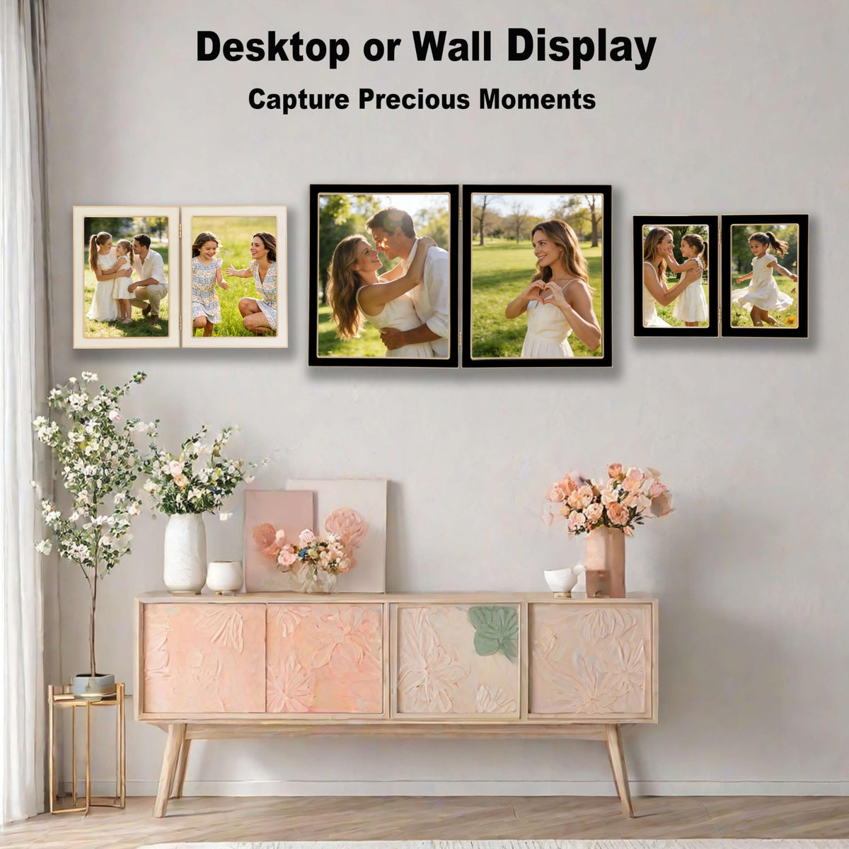ACHAVINM frame supports wall or tabletop display for flexible decorating.
