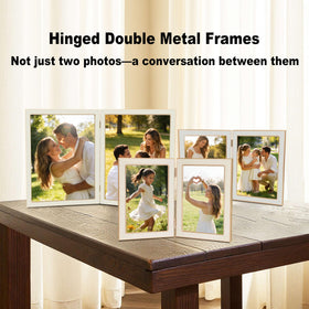ACHAVINM white enamel finish frame emphasizes memories with timeless elegance.