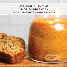 34-ounce A Cheerful Giver candle jar fills large living areas with fragrance.