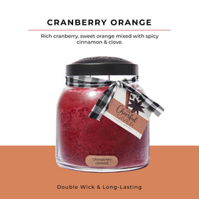 A Cheerful Giver Cranberry Orange jar closeup highlighting rich fragrance notes